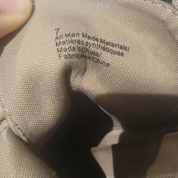 Express Grey Faux Leather Lace Up Heeled Boots Size 7 - Picture 7 of 8